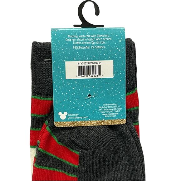 Disney Star Wars Christmas Crew Socks Mens Size 6.5 -12 Mandalorian Mickey Mouse - Picture 3 of 11